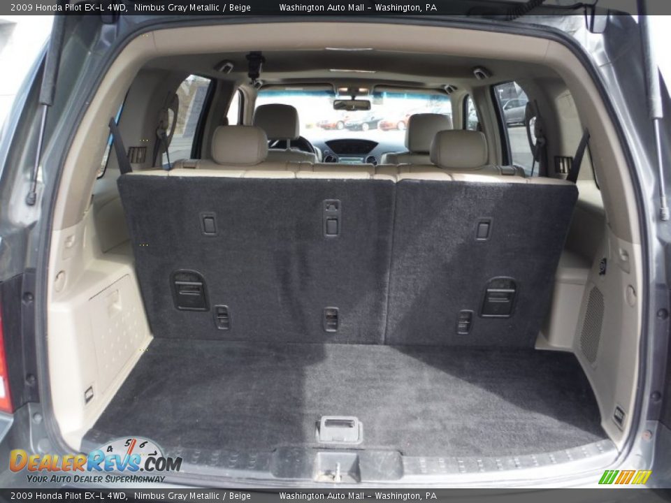 2009 Honda Pilot EX-L 4WD Nimbus Gray Metallic / Beige Photo #17