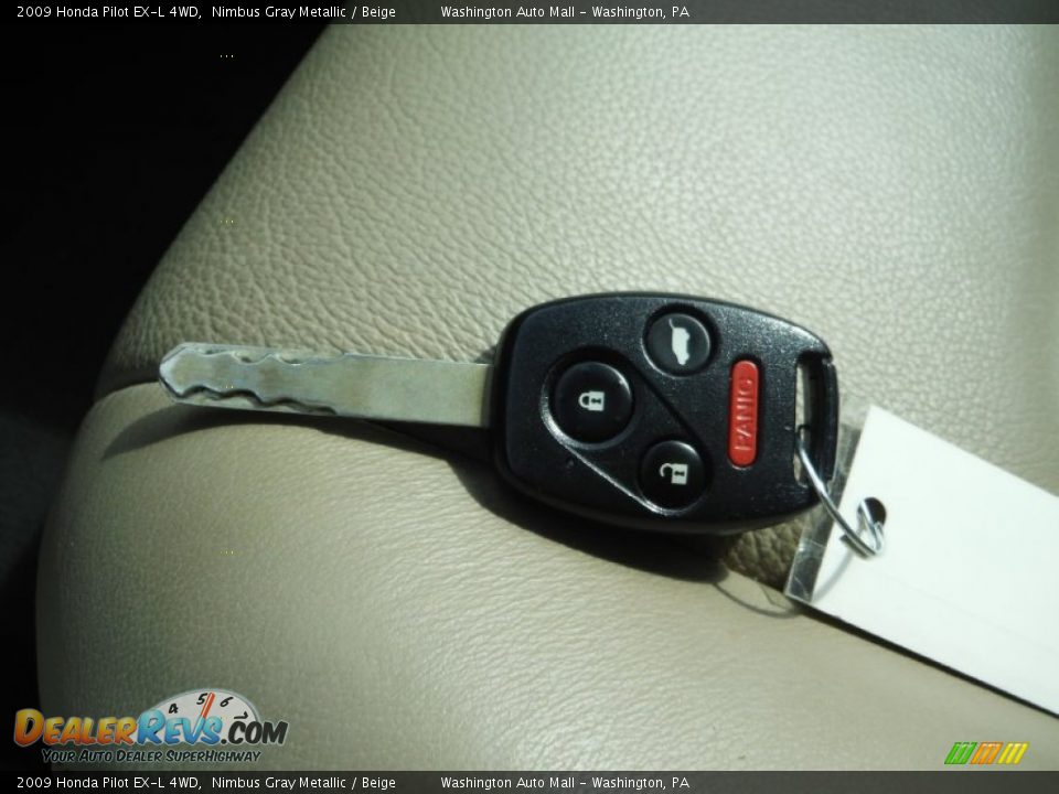 2009 Honda Pilot EX-L 4WD Nimbus Gray Metallic / Beige Photo #18