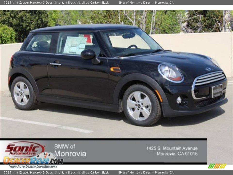 2015 Mini Cooper Hardtop 2 Door Midnight Black Metallic / Carbon Black Photo #1
