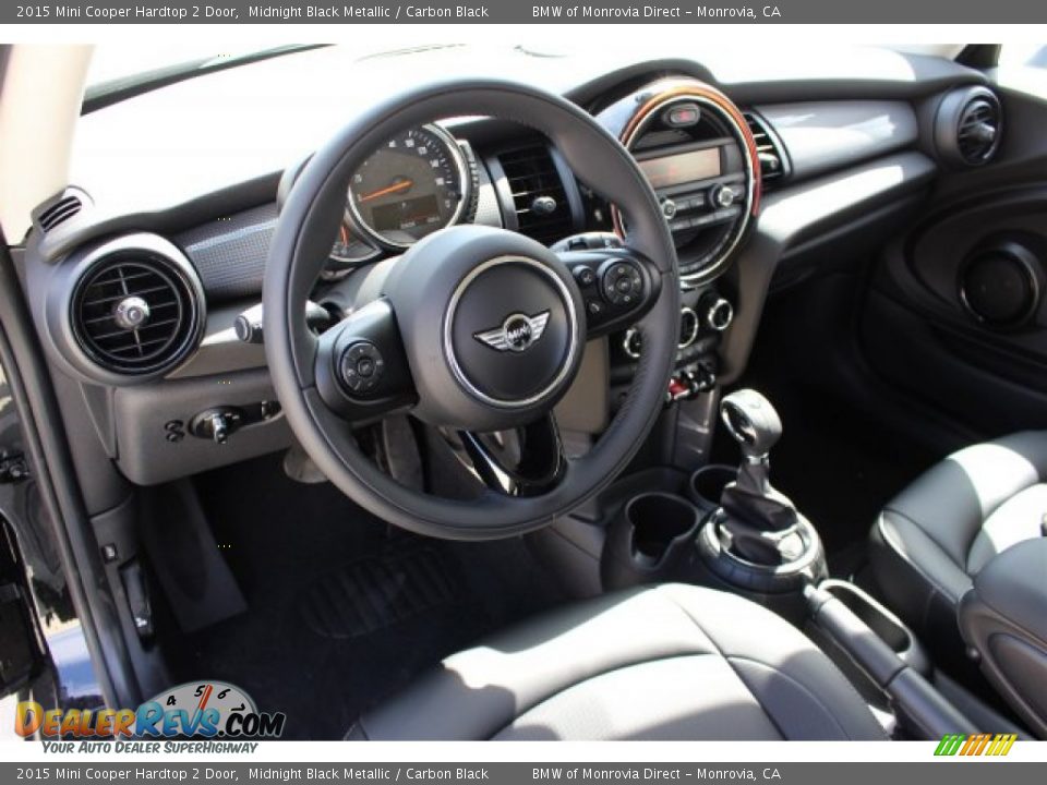 2015 Mini Cooper Hardtop 2 Door Midnight Black Metallic / Carbon Black Photo #7