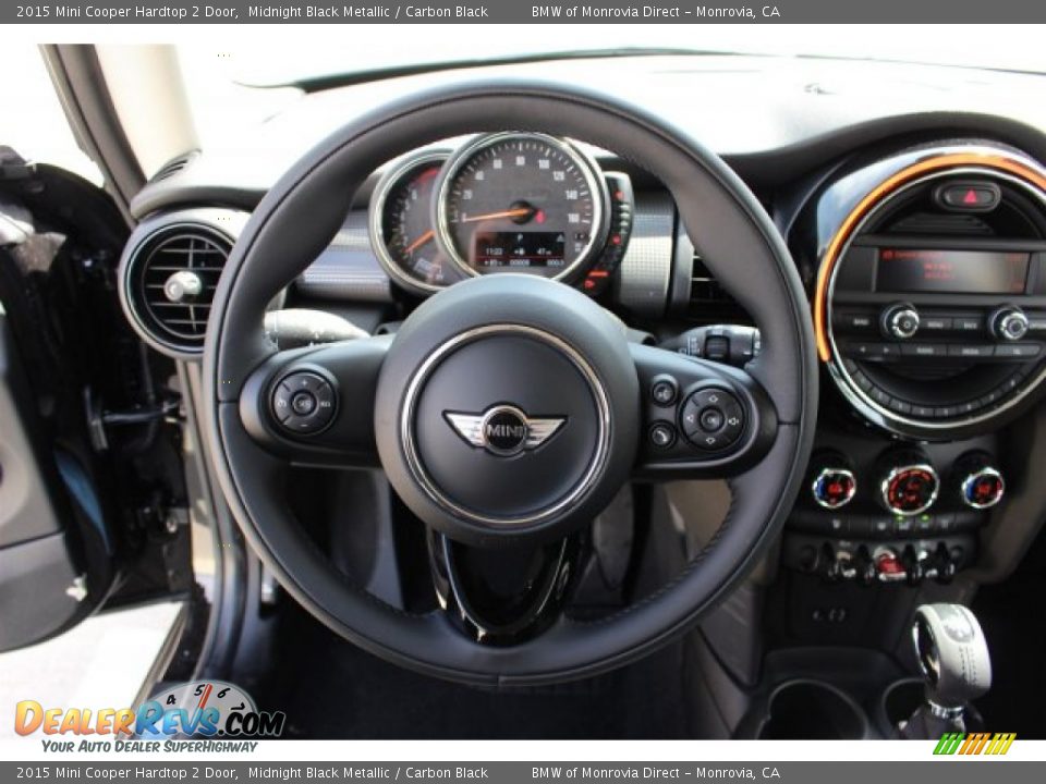 2015 Mini Cooper Hardtop 2 Door Midnight Black Metallic / Carbon Black Photo #9