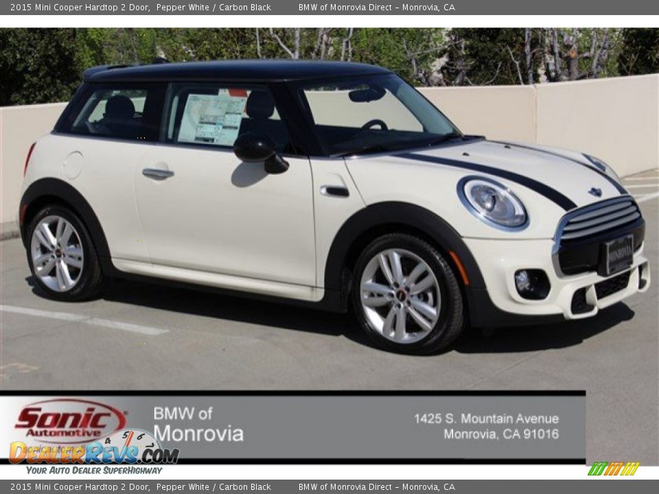 2015 Mini Cooper Hardtop 2 Door Pepper White / Carbon Black Photo #1