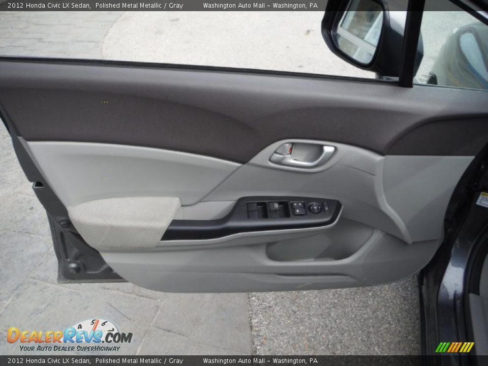 2012 Honda Civic LX Sedan Polished Metal Metallic / Gray Photo #11
