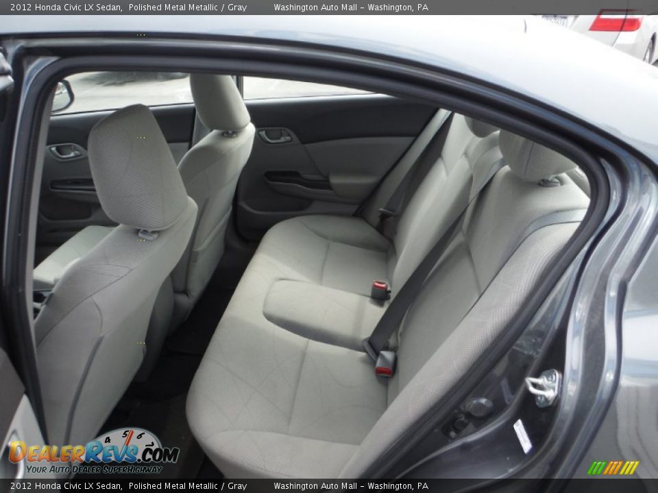 2012 Honda Civic LX Sedan Polished Metal Metallic / Gray Photo #17
