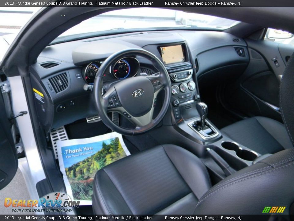2013 Hyundai Genesis Coupe 3.8 Grand Touring Platinum Metallic / Black Leather Photo #14