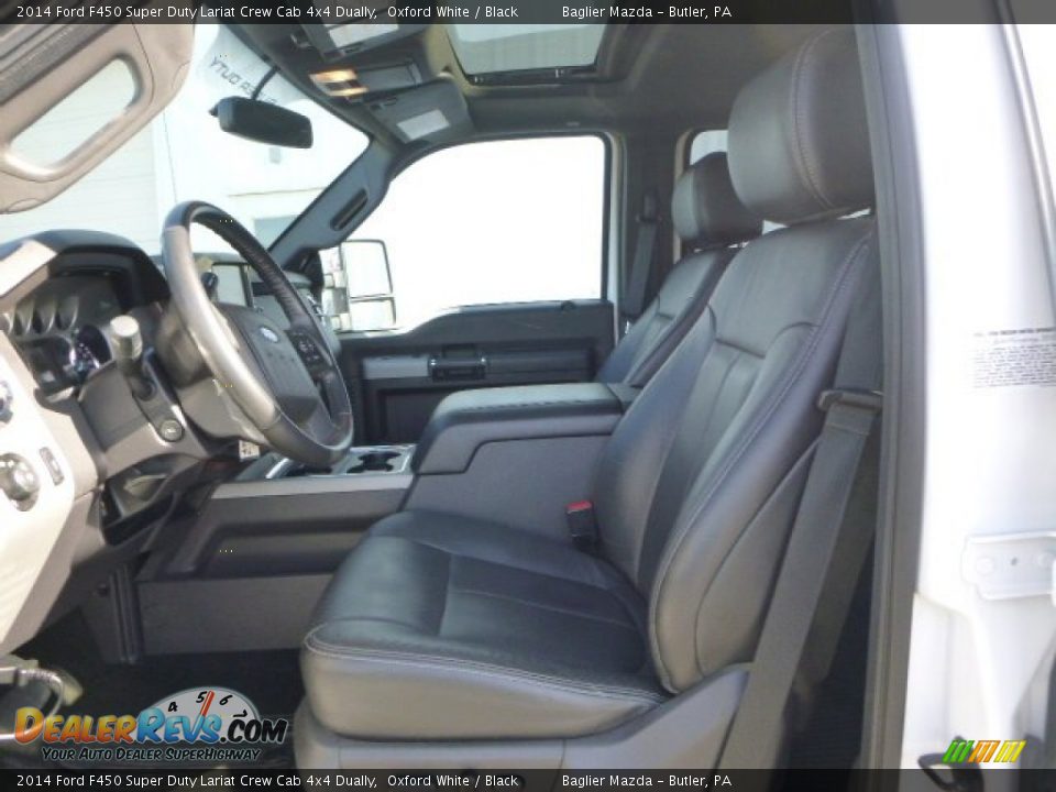 2014 Ford F450 Super Duty Lariat Crew Cab 4x4 Dually Oxford White / Black Photo #10