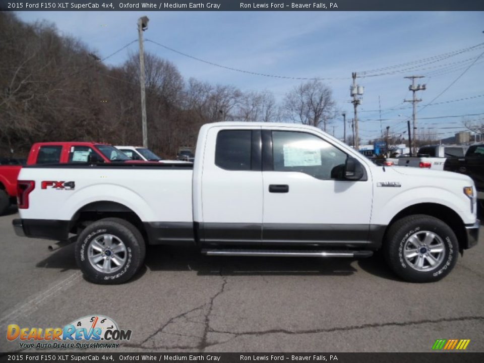 2015 Ford F150 XLT SuperCab 4x4 Oxford White / Medium Earth Gray Photo #1