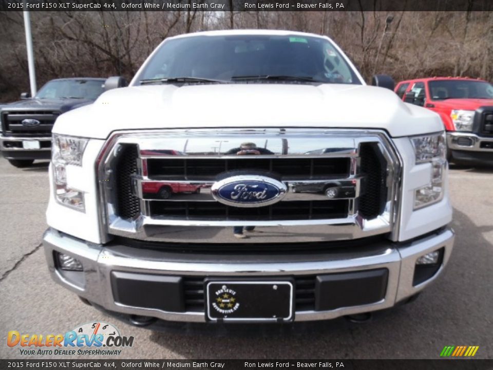 2015 Ford F150 XLT SuperCab 4x4 Oxford White / Medium Earth Gray Photo #3