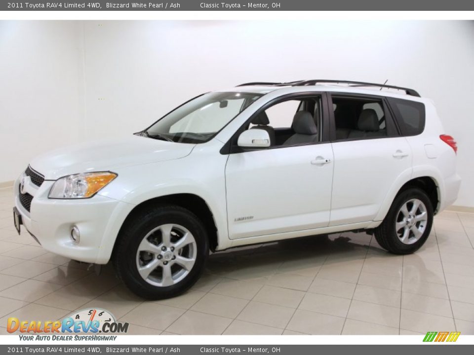 2011 Toyota RAV4 Limited 4WD Blizzard White Pearl / Ash Photo #3