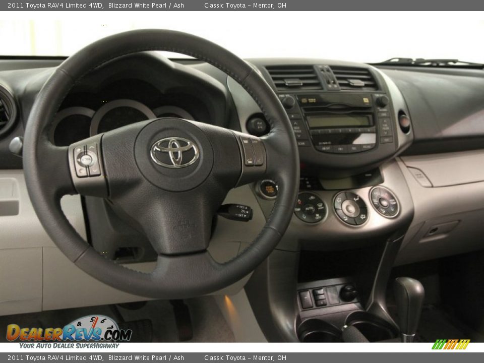 2011 Toyota RAV4 Limited 4WD Blizzard White Pearl / Ash Photo #6