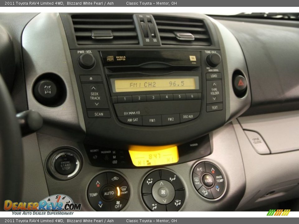 2011 Toyota RAV4 Limited 4WD Blizzard White Pearl / Ash Photo #9