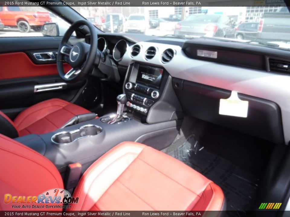 Red Line Interior - 2015 Ford Mustang GT Premium Coupe Photo #9