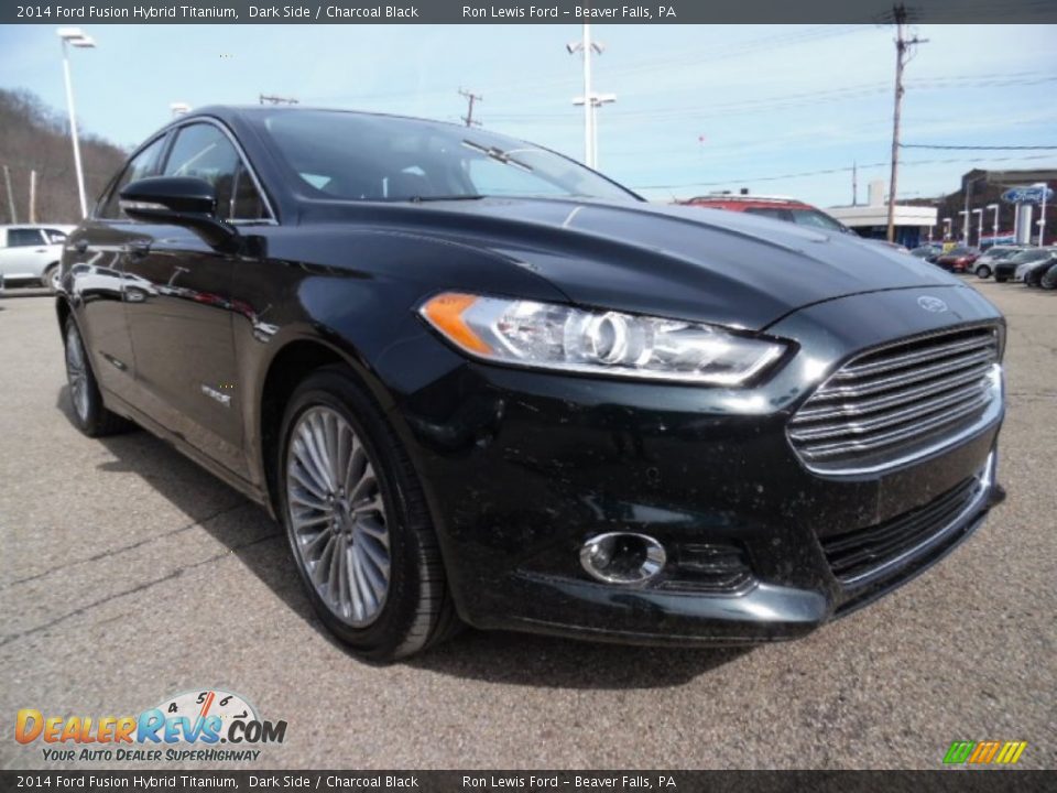 2014 Ford Fusion Hybrid Titanium Dark Side / Charcoal Black Photo #2