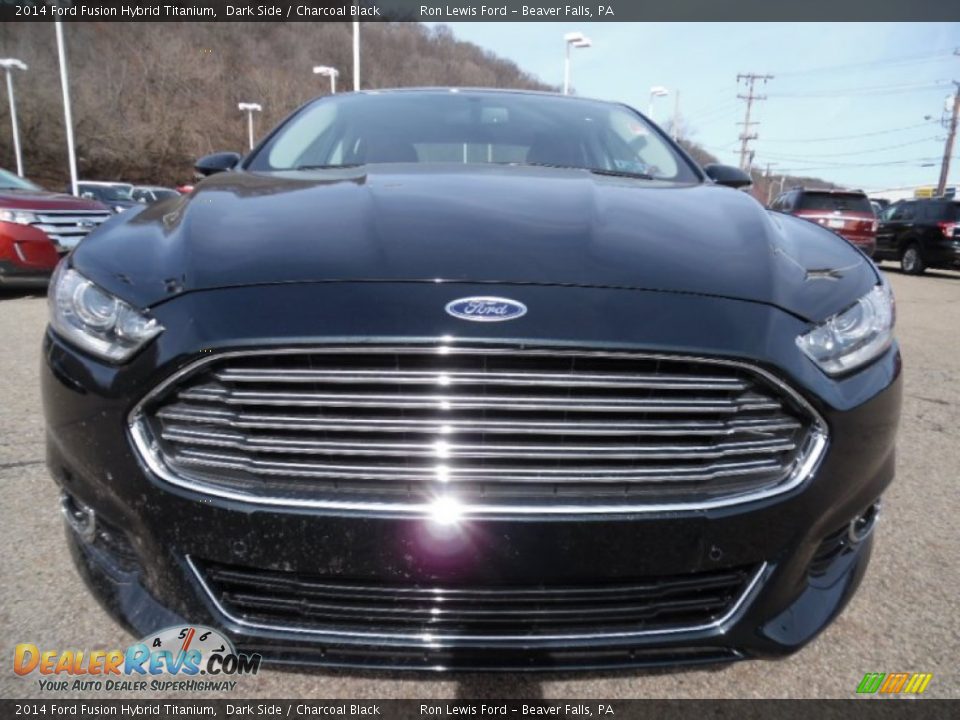 2014 Ford Fusion Hybrid Titanium Dark Side / Charcoal Black Photo #3