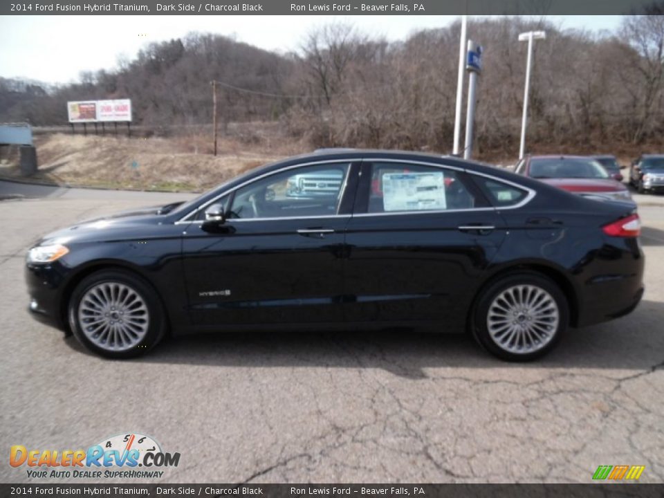 2014 Ford Fusion Hybrid Titanium Dark Side / Charcoal Black Photo #5