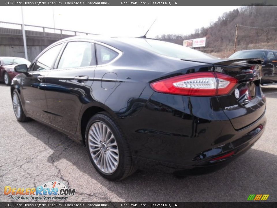 2014 Ford Fusion Hybrid Titanium Dark Side / Charcoal Black Photo #6