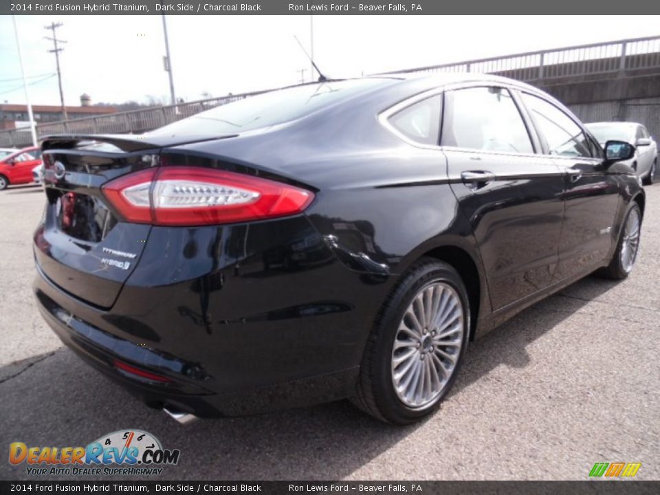 2014 Ford Fusion Hybrid Titanium Dark Side / Charcoal Black Photo #8