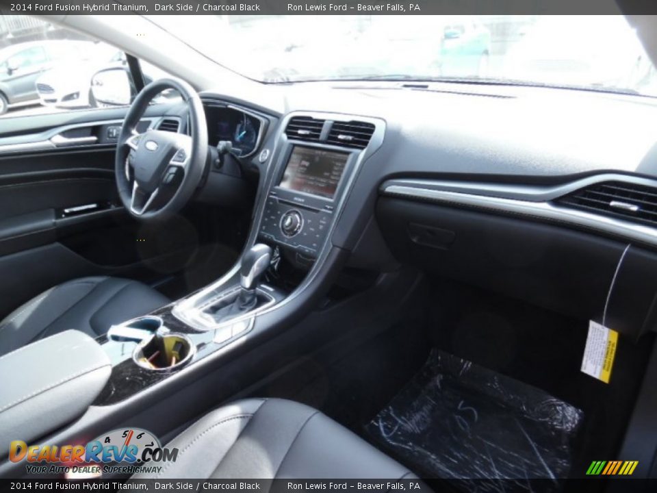 2014 Ford Fusion Hybrid Titanium Dark Side / Charcoal Black Photo #9