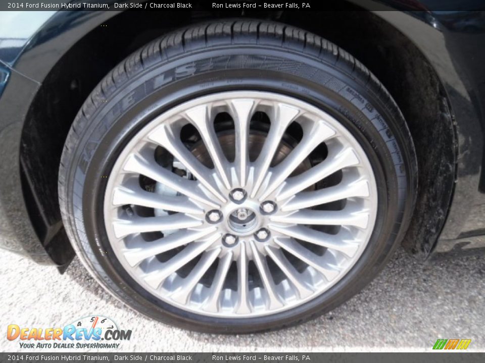 2014 Ford Fusion Hybrid Titanium Dark Side / Charcoal Black Photo #10