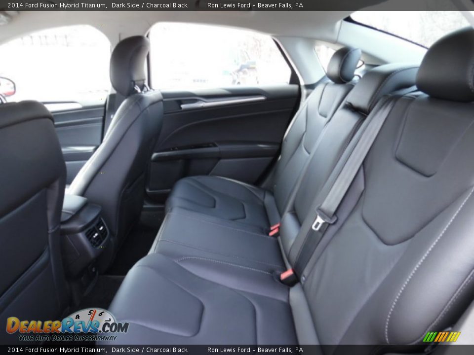 2014 Ford Fusion Hybrid Titanium Dark Side / Charcoal Black Photo #12