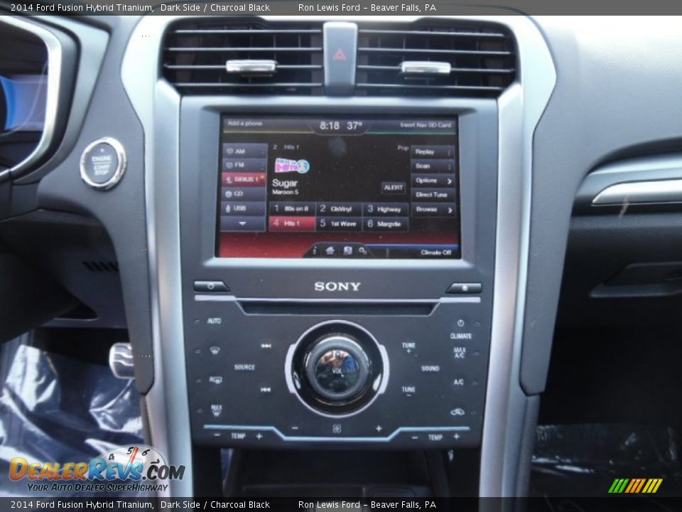 2014 Ford Fusion Hybrid Titanium Dark Side / Charcoal Black Photo #18