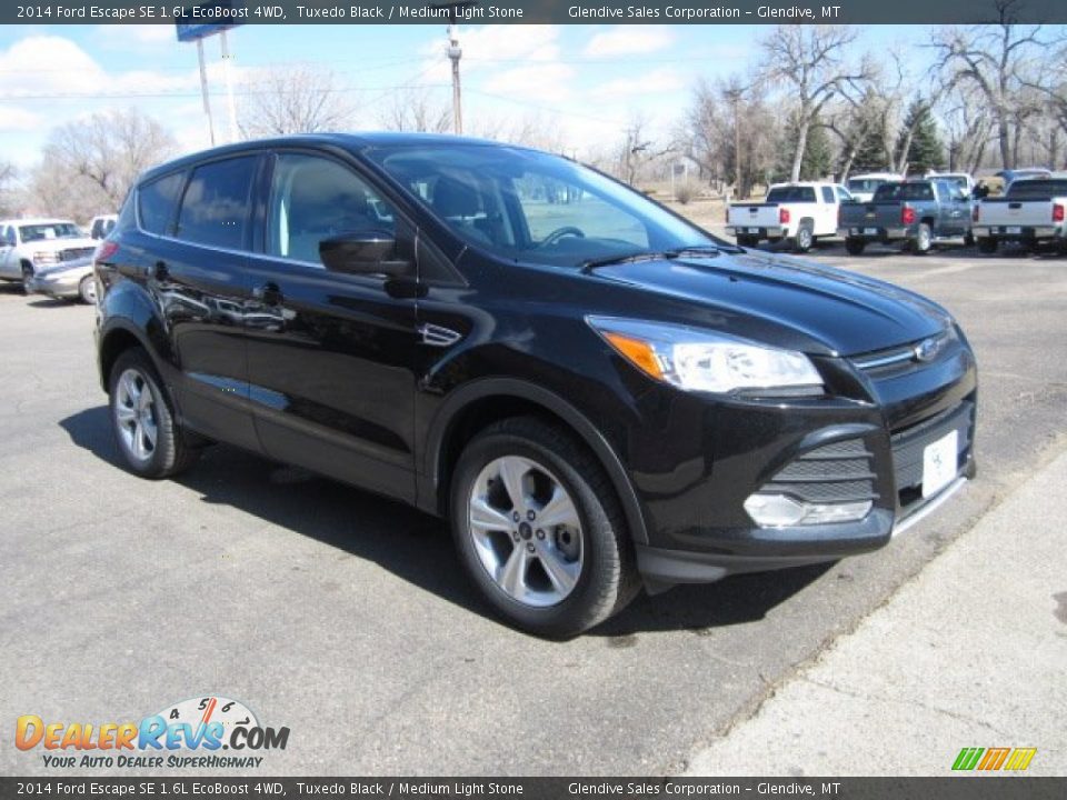 2014 Ford Escape SE 1.6L EcoBoost 4WD Tuxedo Black / Medium Light Stone Photo #2