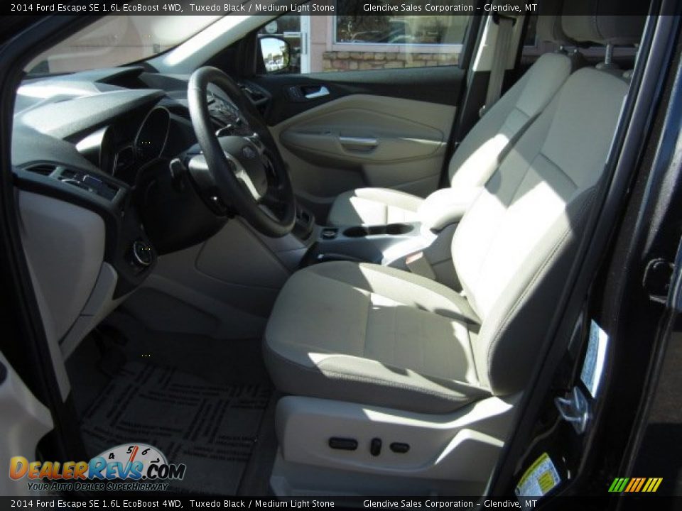 2014 Ford Escape SE 1.6L EcoBoost 4WD Tuxedo Black / Medium Light Stone Photo #7