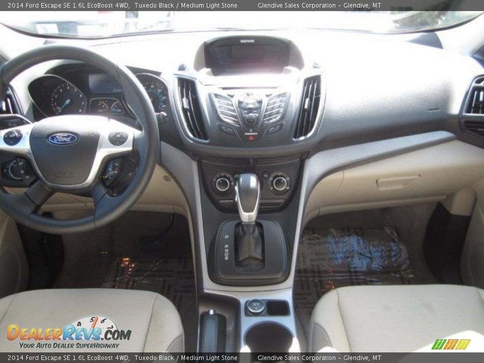 2014 Ford Escape SE 1.6L EcoBoost 4WD Tuxedo Black / Medium Light Stone Photo #9