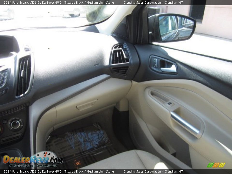 2014 Ford Escape SE 1.6L EcoBoost 4WD Tuxedo Black / Medium Light Stone Photo #16