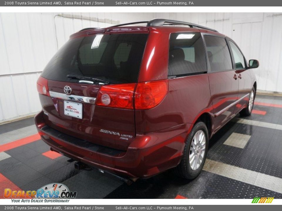 2008 Toyota Sienna Limited AWD Salsa Red Pearl / Stone Photo #8