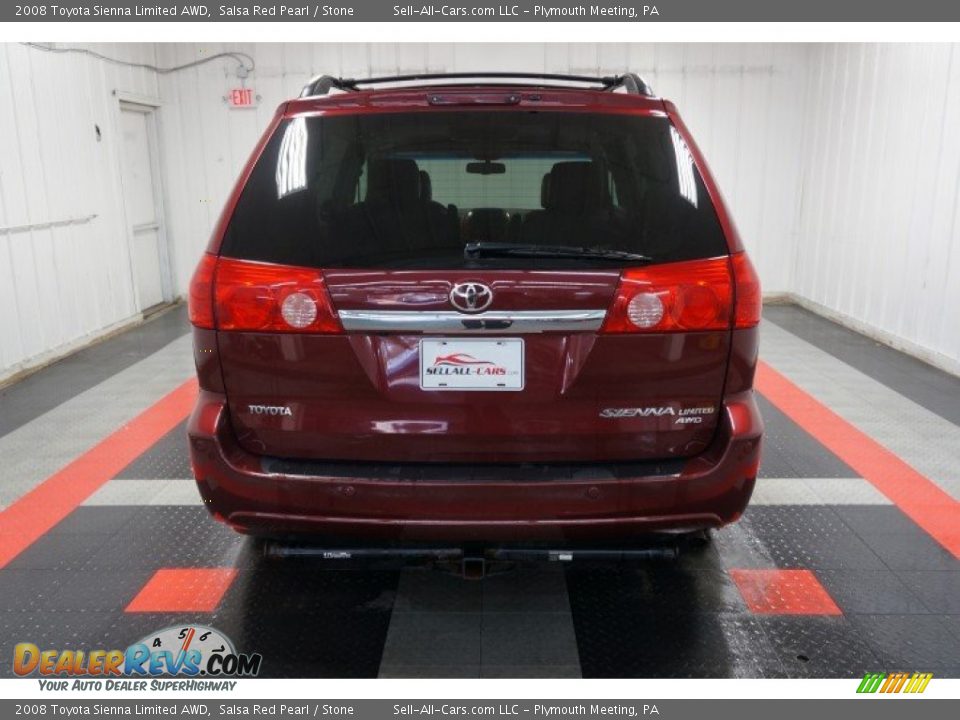 2008 Toyota Sienna Limited AWD Salsa Red Pearl / Stone Photo #9
