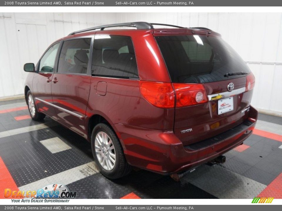 2008 Toyota Sienna Limited AWD Salsa Red Pearl / Stone Photo #10