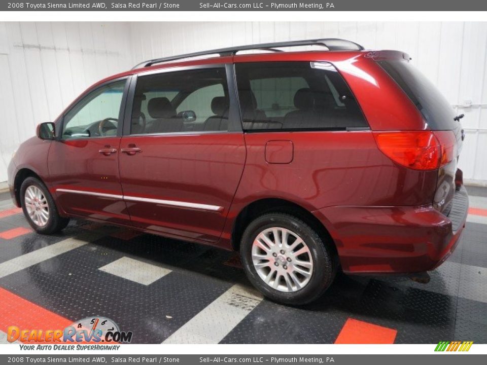 2008 Toyota Sienna Limited AWD Salsa Red Pearl / Stone Photo #11