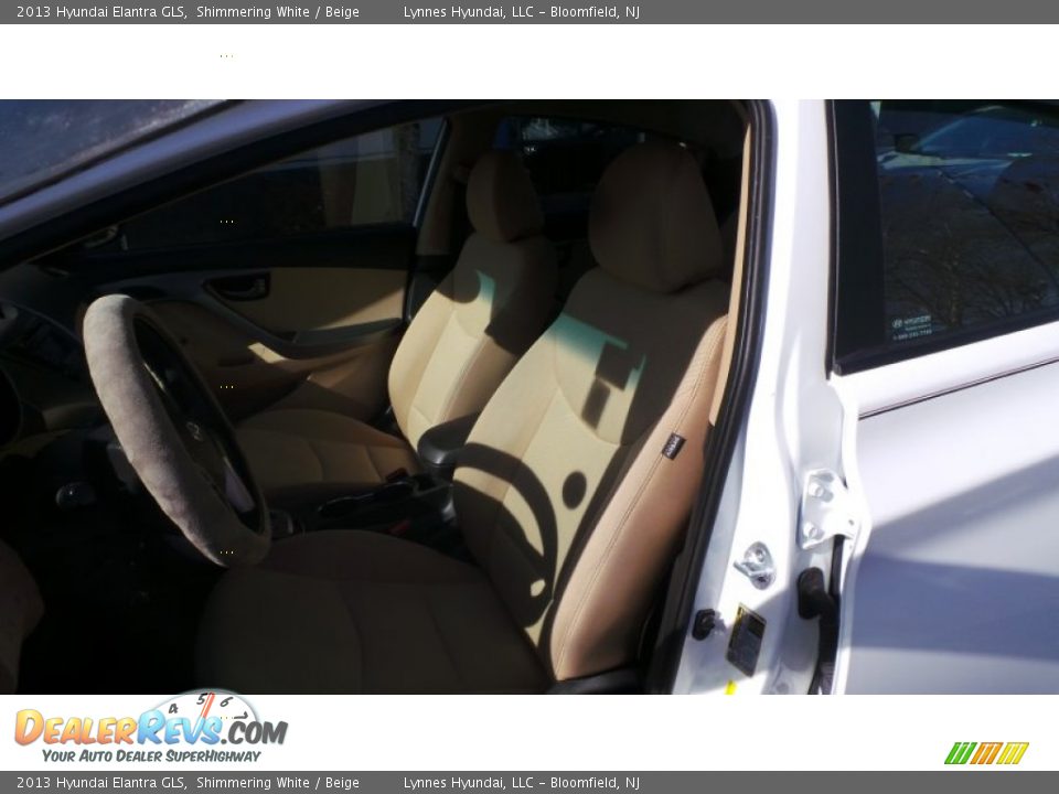 2013 Hyundai Elantra GLS Shimmering White / Beige Photo #8