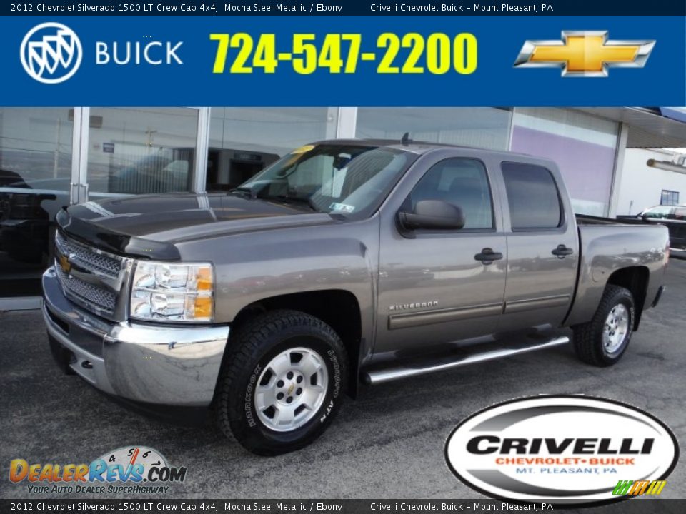 2012 Chevrolet Silverado 1500 LT Crew Cab 4x4 Mocha Steel Metallic / Ebony Photo #1