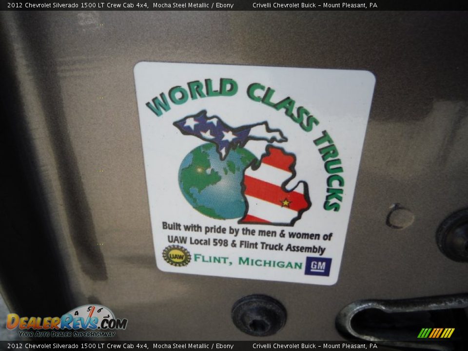 2012 Chevrolet Silverado 1500 LT Crew Cab 4x4 Mocha Steel Metallic / Ebony Photo #30
