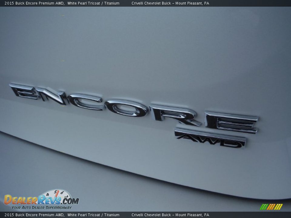 2015 Buick Encore Premium AWD White Pearl Tricoat / Titanium Photo #8