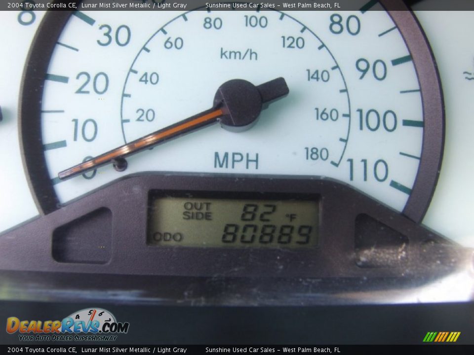 2004 Toyota Corolla CE Lunar Mist Silver Metallic / Light Gray Photo #9