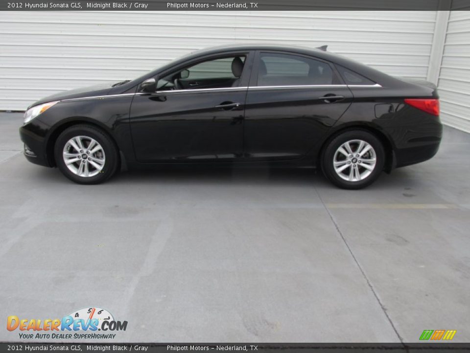 2012 Hyundai Sonata GLS Midnight Black / Gray Photo #3
