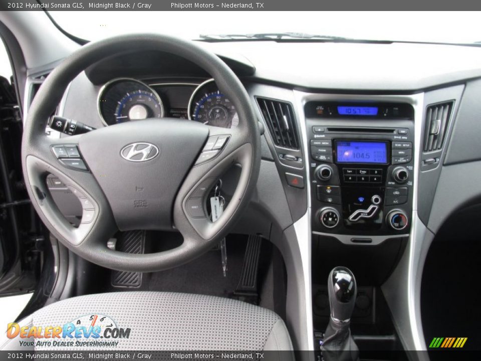 2012 Hyundai Sonata GLS Midnight Black / Gray Photo #33