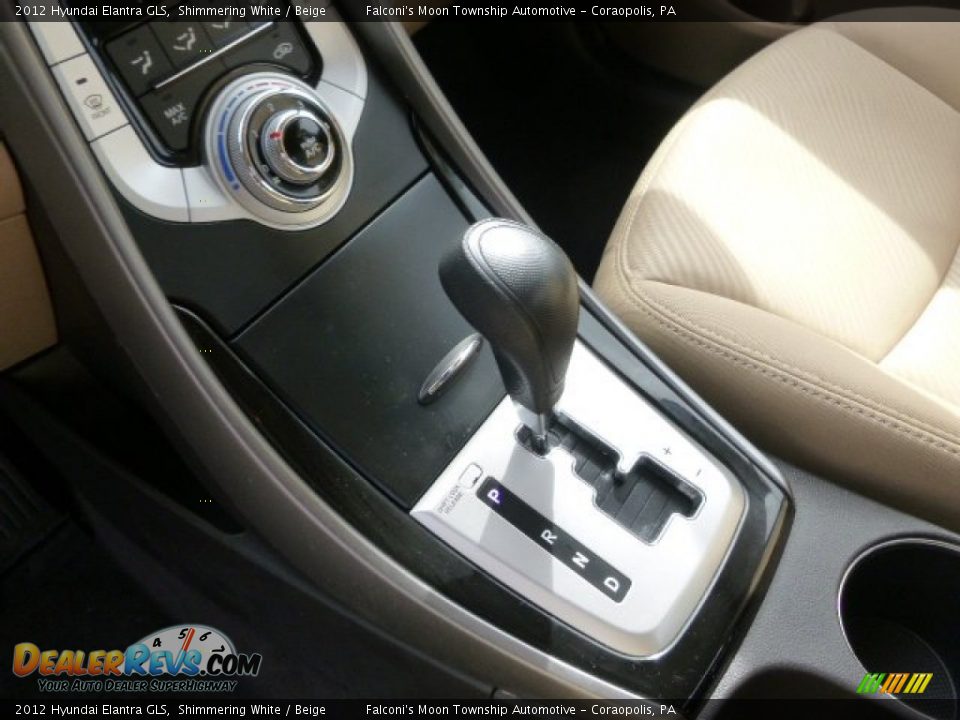 2012 Hyundai Elantra GLS Shimmering White / Beige Photo #19
