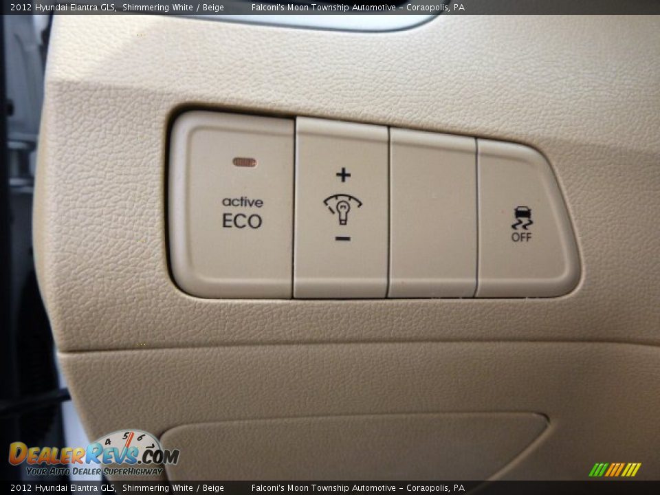 2012 Hyundai Elantra GLS Shimmering White / Beige Photo #22