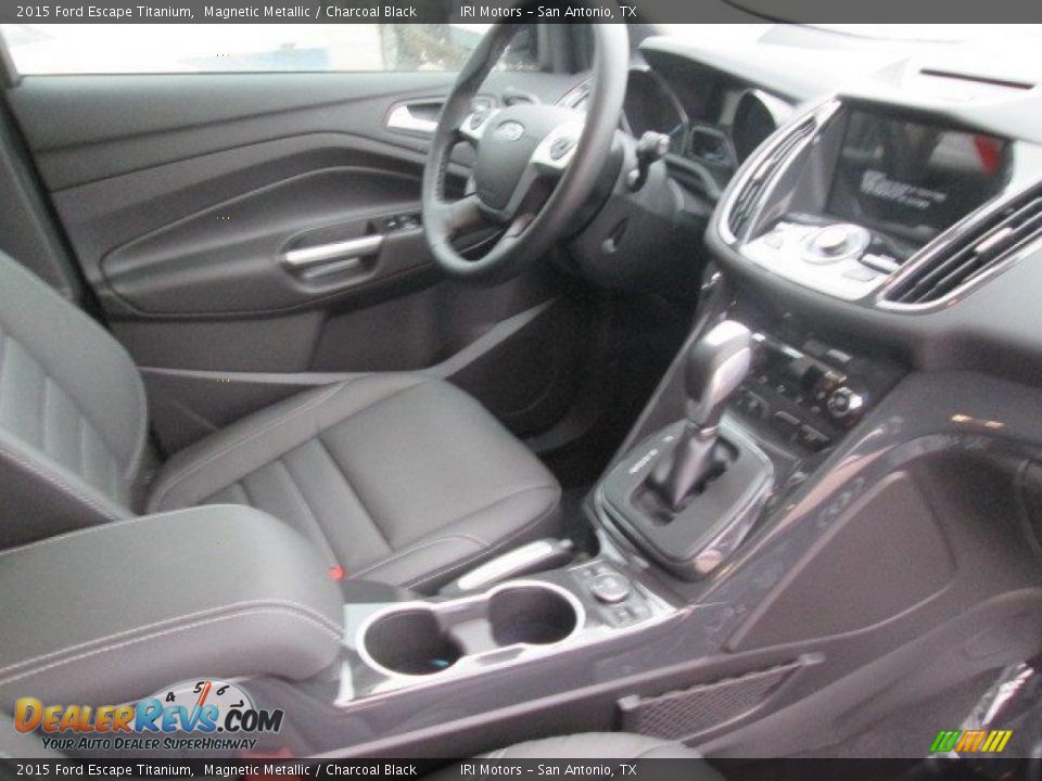 2015 Ford Escape Titanium Magnetic Metallic / Charcoal Black Photo #19