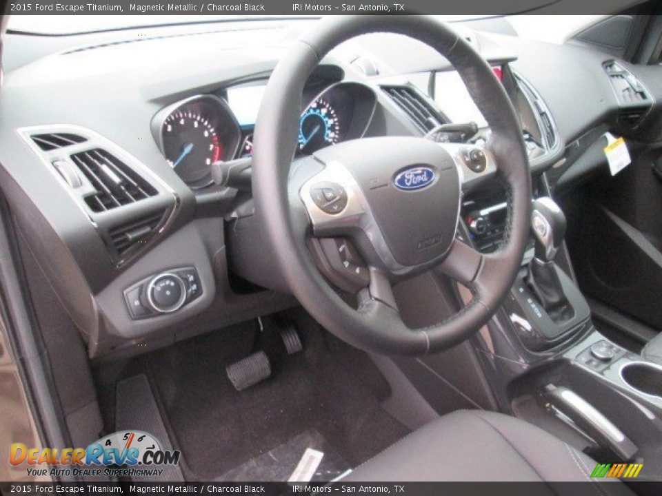 2015 Ford Escape Titanium Magnetic Metallic / Charcoal Black Photo #24
