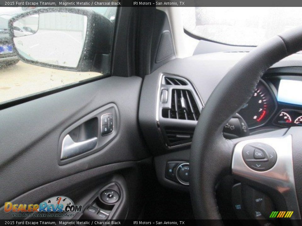 2015 Ford Escape Titanium Magnetic Metallic / Charcoal Black Photo #25