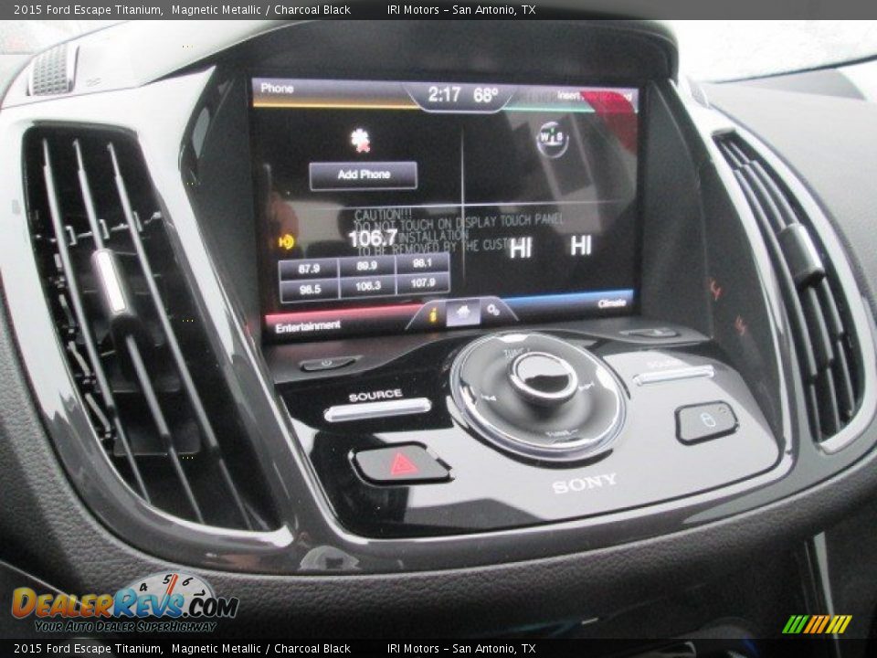 2015 Ford Escape Titanium Magnetic Metallic / Charcoal Black Photo #30