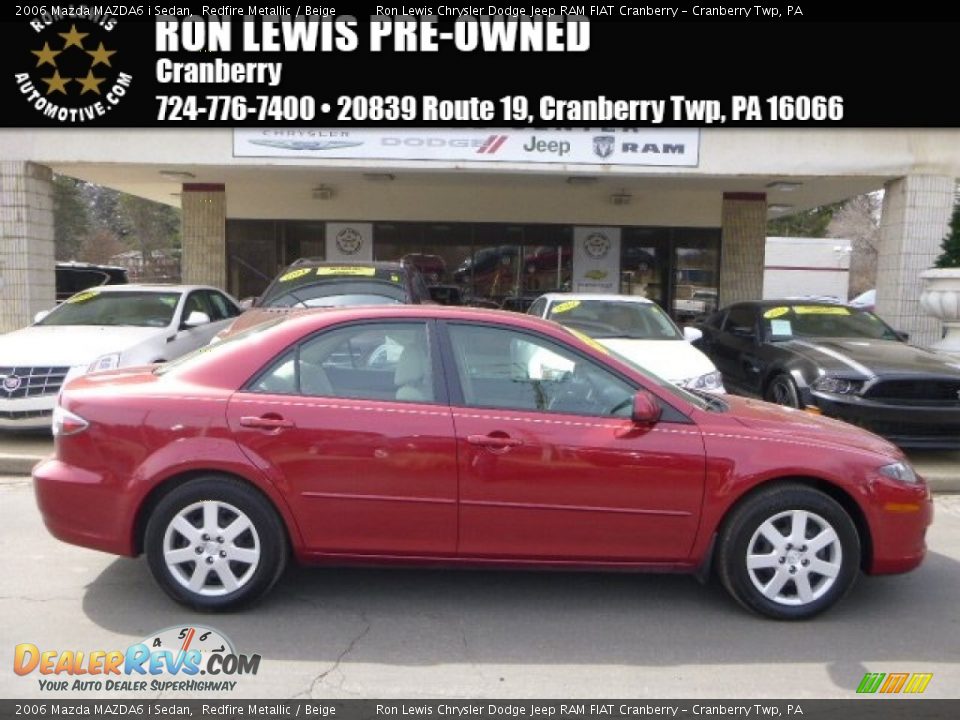 2006 Mazda MAZDA6 i Sedan Redfire Metallic / Beige Photo #1