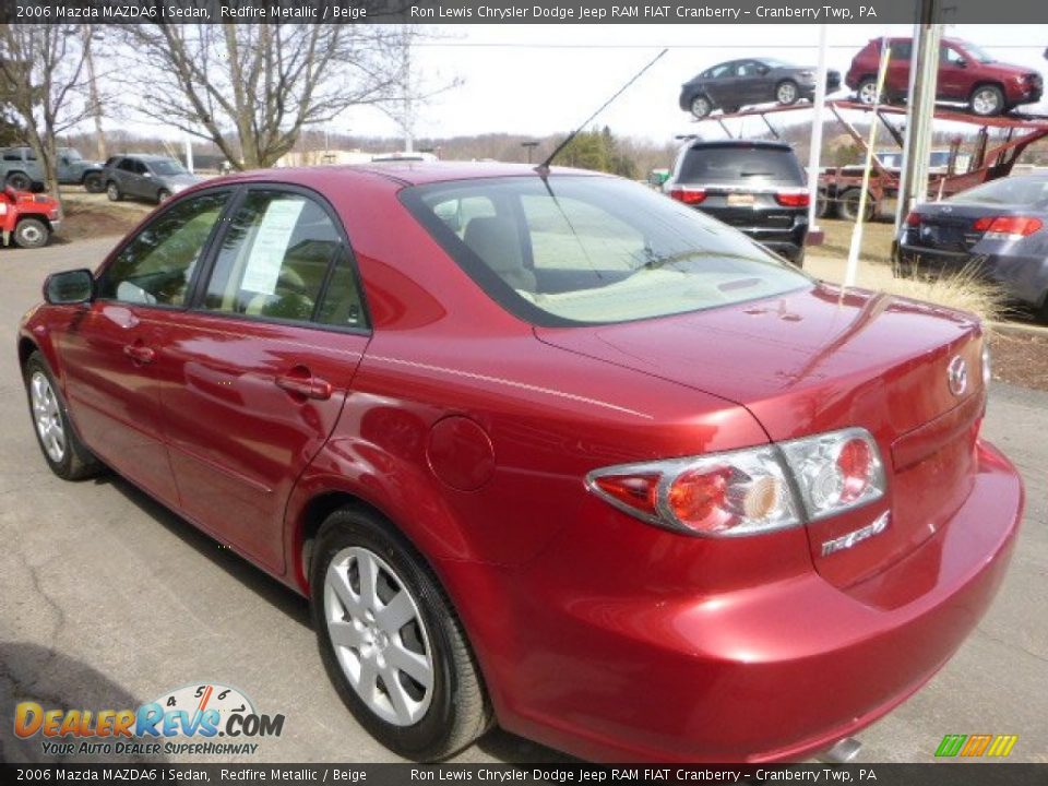 2006 Mazda MAZDA6 i Sedan Redfire Metallic / Beige Photo #6