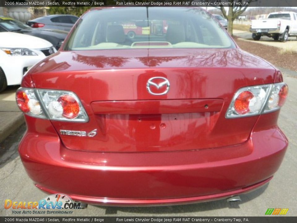 2006 Mazda MAZDA6 i Sedan Redfire Metallic / Beige Photo #7