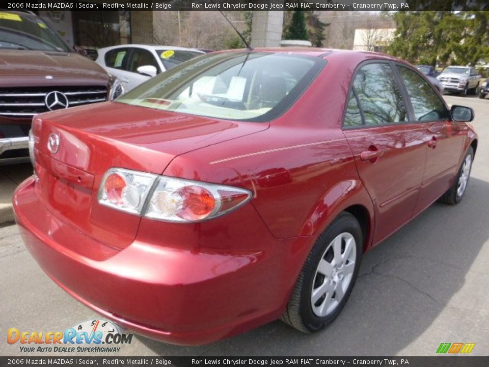 2006 Mazda MAZDA6 i Sedan Redfire Metallic / Beige Photo #8
